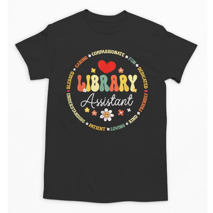 Groovy Librarian School Library Assistant Day Back To School Unisex T-Shirt