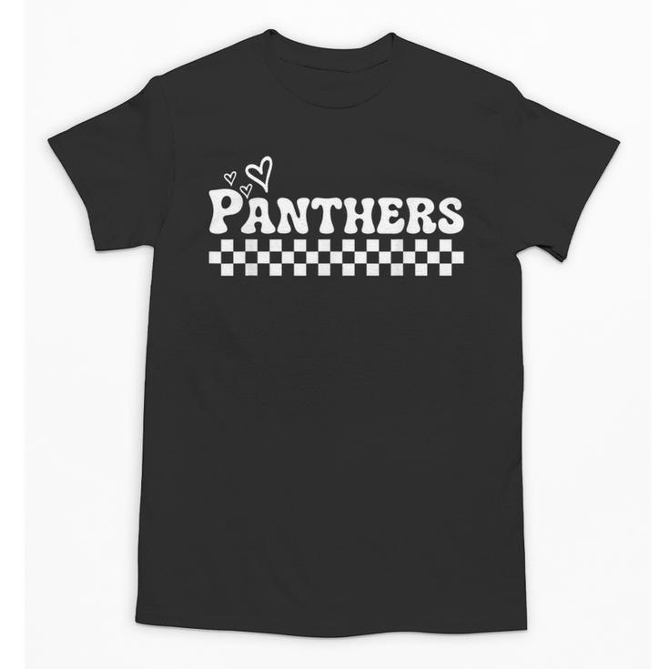 Groovy Panthers High School Spirit Fan Team Back To School Unisex T-Shirt