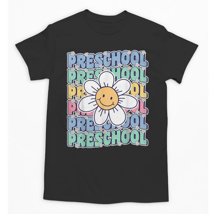 Groovy Preschool Cute Back To School First Day Of Pre K Unisex T-Shirt