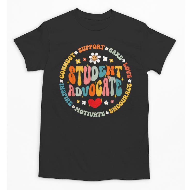 Groovy Student Advocate Appreciation Back To School Unisex T-Shirt