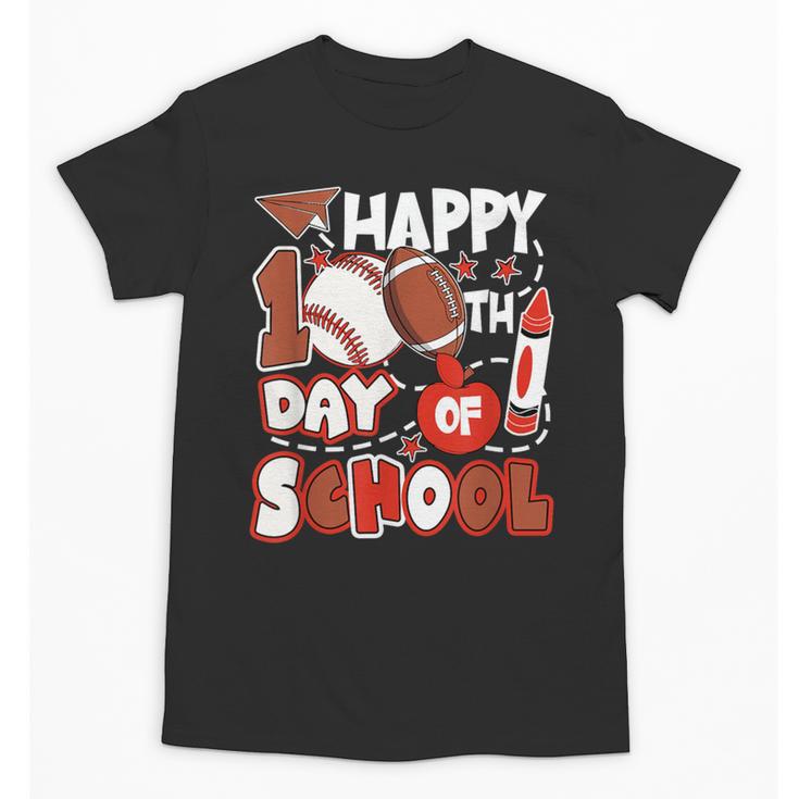 Happy 100 Days Of School Baseball Football PE Teacher Unisex T-Shirt