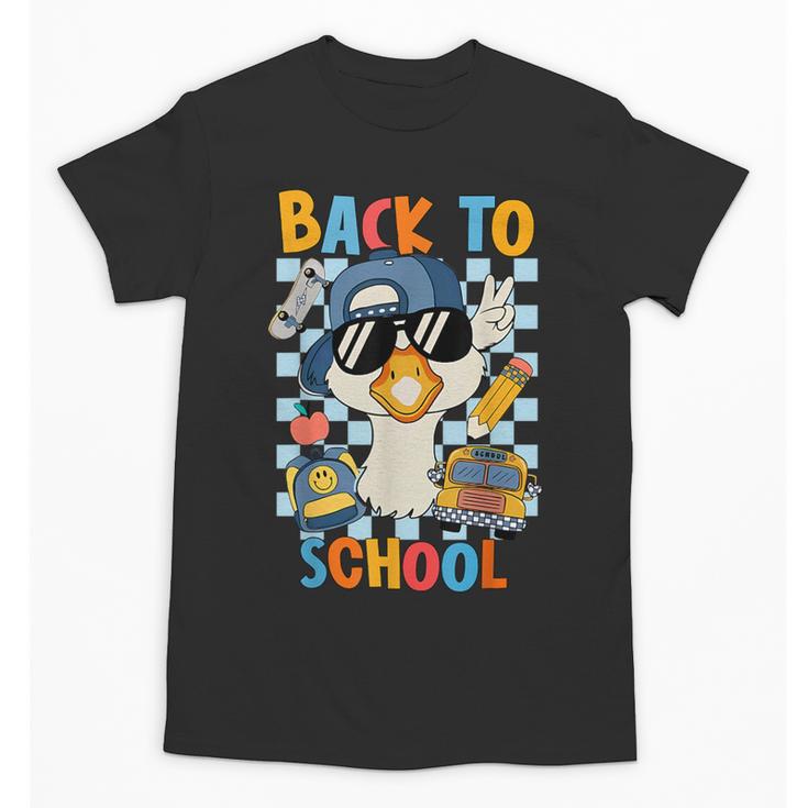Happy First Day Of School Back To School Goose Boys Kids Unisex T-Shirt