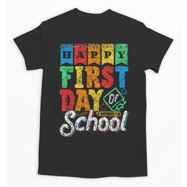 Happy First Day Of School Pupil Kids Grade Back To School 1 Unisex T-Shirt