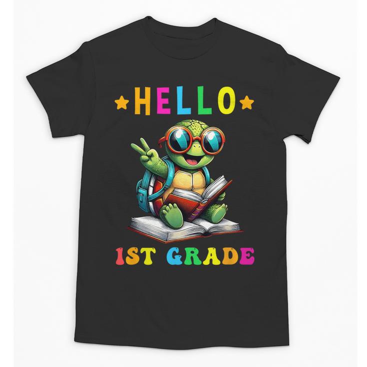 Hello 1st Grade Turtle Lovers Back To School Kids Boys Girls Unisex T-Shirt