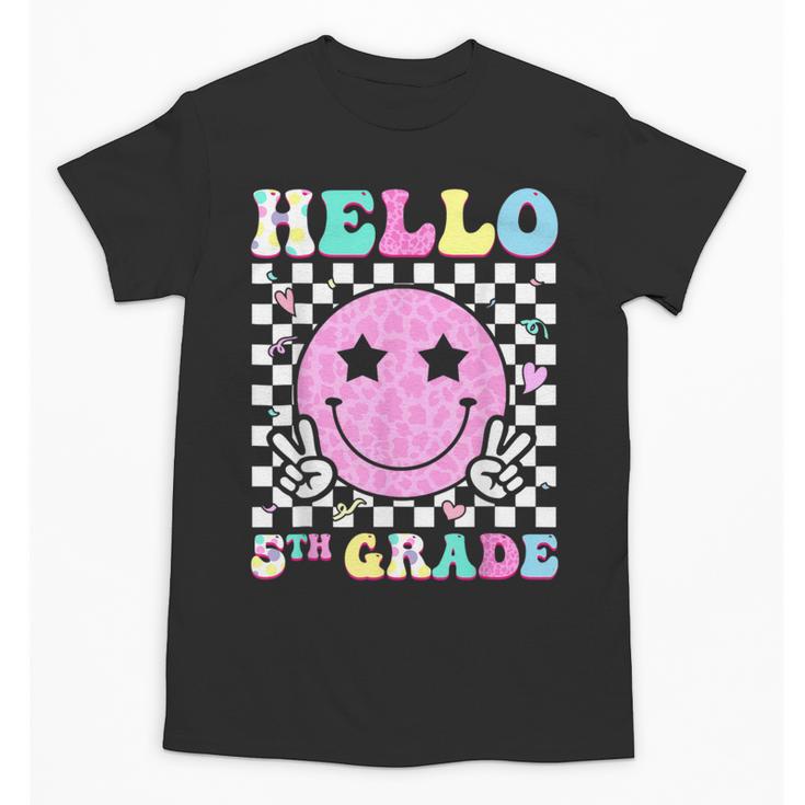 Hello 5th Grade Groovy Back To School Fifth Grade Girls Kids Unisex T-Shirt