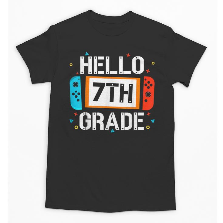 Hello 7th Grade Back To School Video Game Seventh Grade Boys Unisex T-Shirt