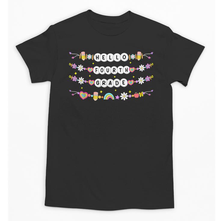 Hello Fourth Grade Friendship Bracelets Back To School Kids Unisex T-Shirt