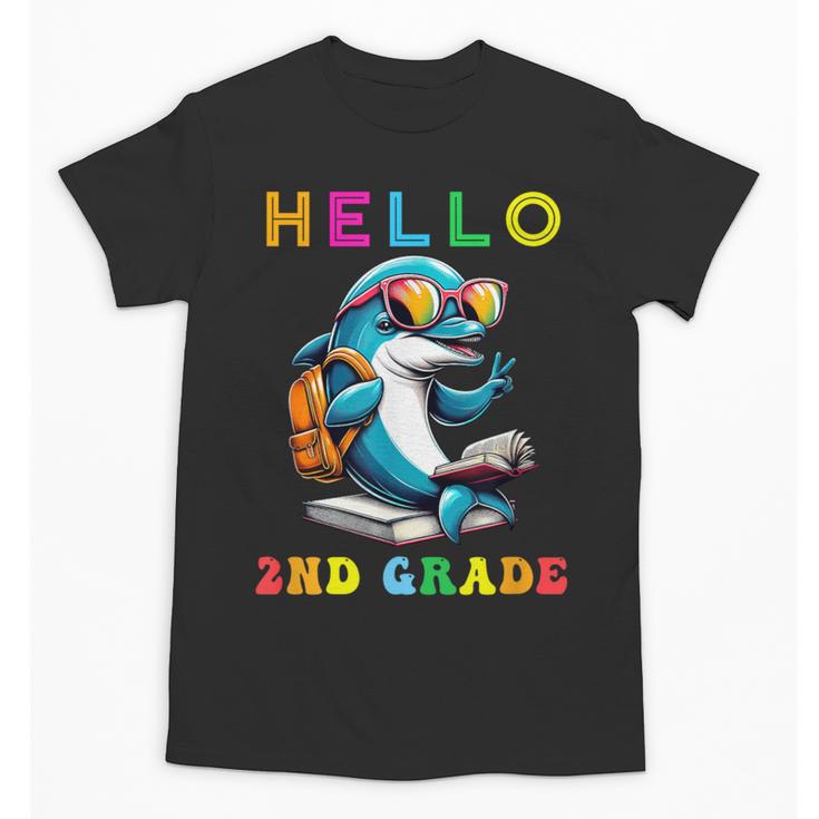 Hello Second Grade Dolphin Lover Back To School Kid Boy Girl Unisex T-Shirt