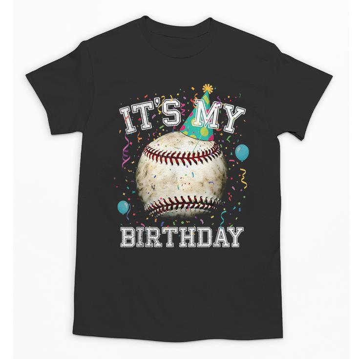 Its My Birthday Vintage Baseball Celebration For Men Kids Unisex T-Shirt
