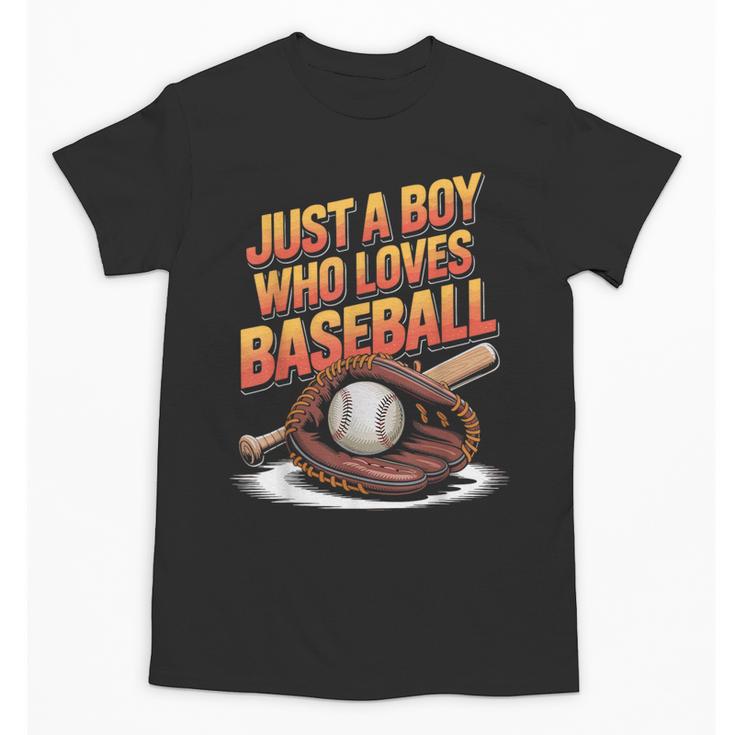 Just A Boy Who Loves Baseball Player Kids Unisex T-Shirt