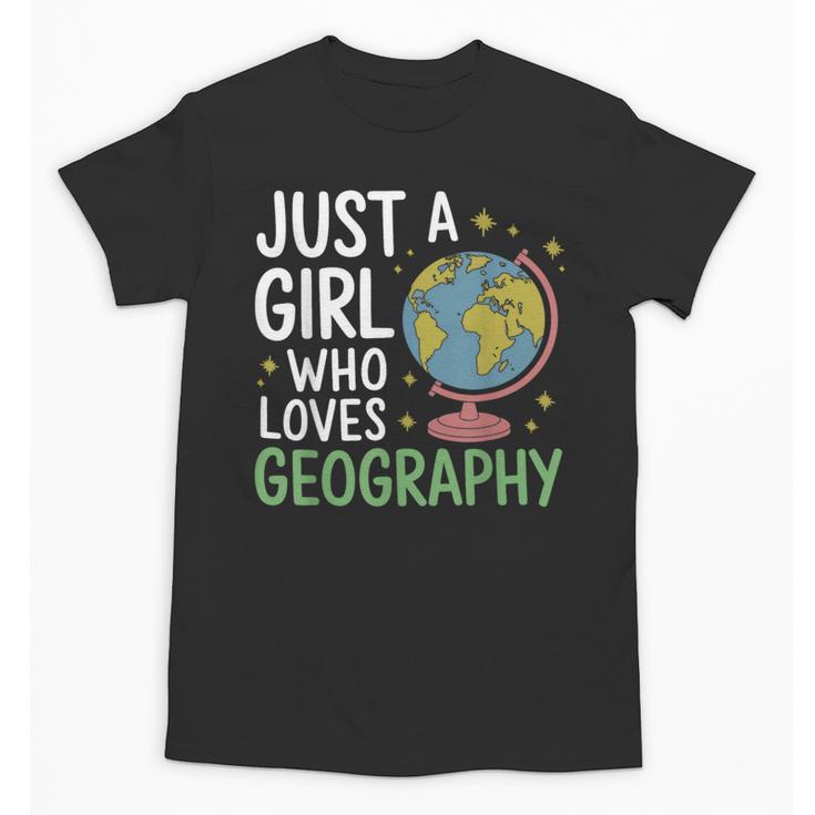 Just a Girl Who Loves Geography Back To School Kids Girls Unisex T-Shirt