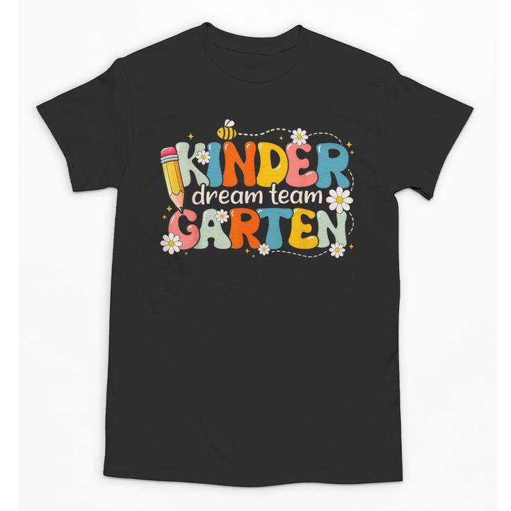 Kindergarten Dream Team Groovy Retro Children Back To School Unisex T-Shirt
