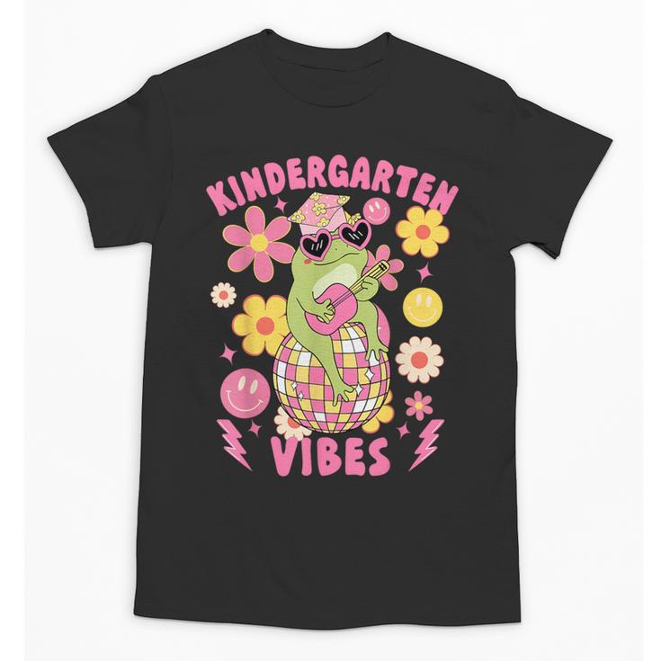 Kindergarten Vibes Groovy Kindergarten Back To School Frog Unisex T-Shirt