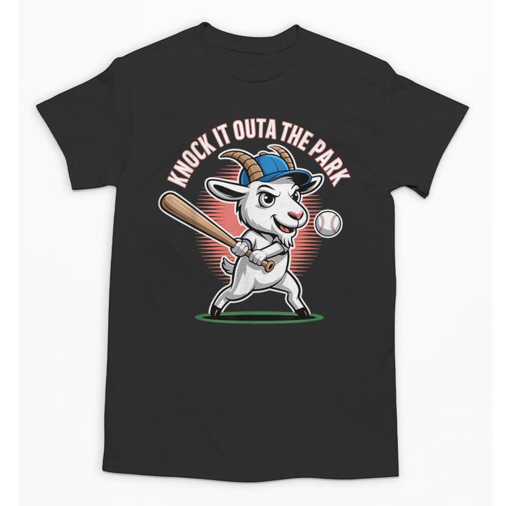 Knock It Outa The Park Baseball Goat Home Run Unisex T-Shirt