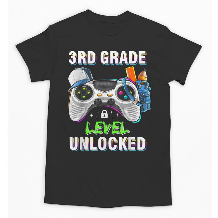 Level 3rd Grade Unlocked Back To School First Day Boys Kids Unisex T-Shirt