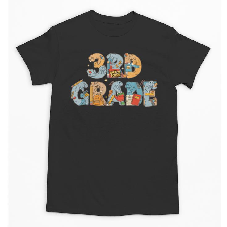 Manatee Third Grade Back To School Kids Boys Girls Unisex T-Shirt