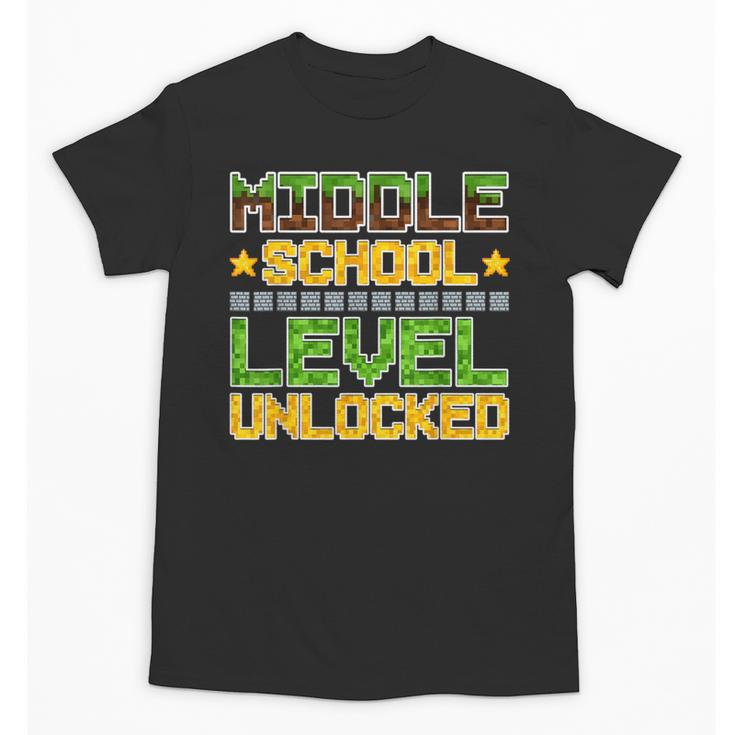 Middle School Level Unlocked Gamer Back To School Unisex T-Shirt