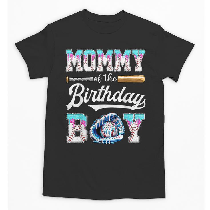 Mommy Of The Birthday Boy Baseball Ice Cream Drip Matching Unisex T-Shirt