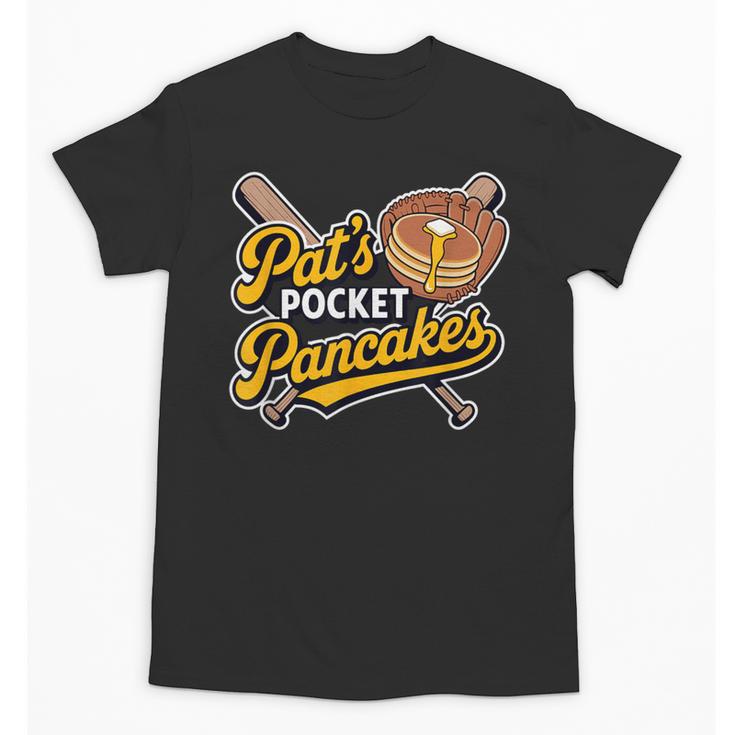 Pat's Pocket Pancakes Baseball Glove Stack Syrup Unisex T-Shirt