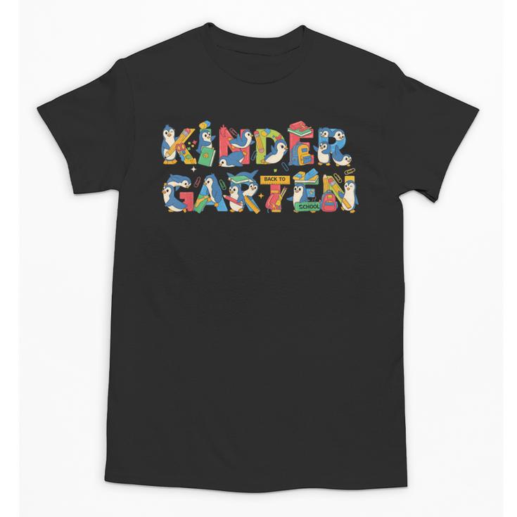 Penguin Kindergarten Back To School Kids Boys Girls Unisex T-Shirt