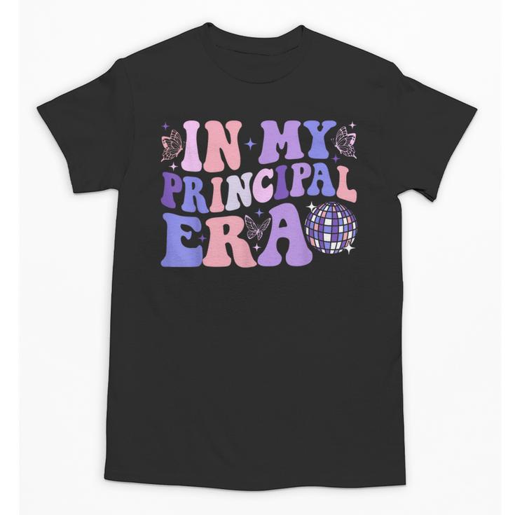 In My Principal Era Groovy School Principal Back To School Unisex T-Shirt
