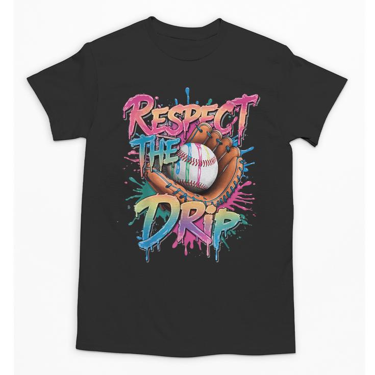 Respect The Drip Baseball Drip Glove Youth Boys Girls Player Unisex T-Shirt