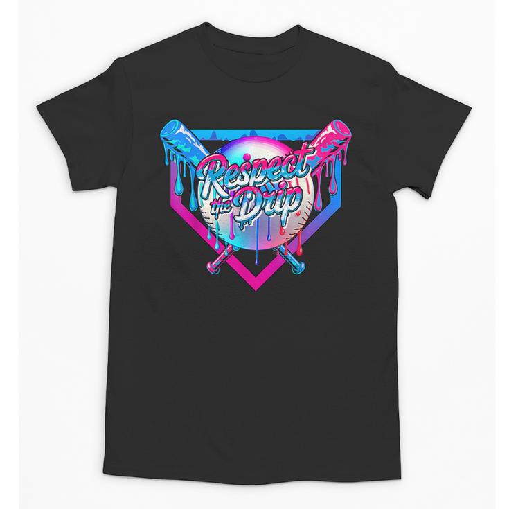 Respect The Drip Baseball Ice Cream For Kids Boys Youth Unisex T-Shirt