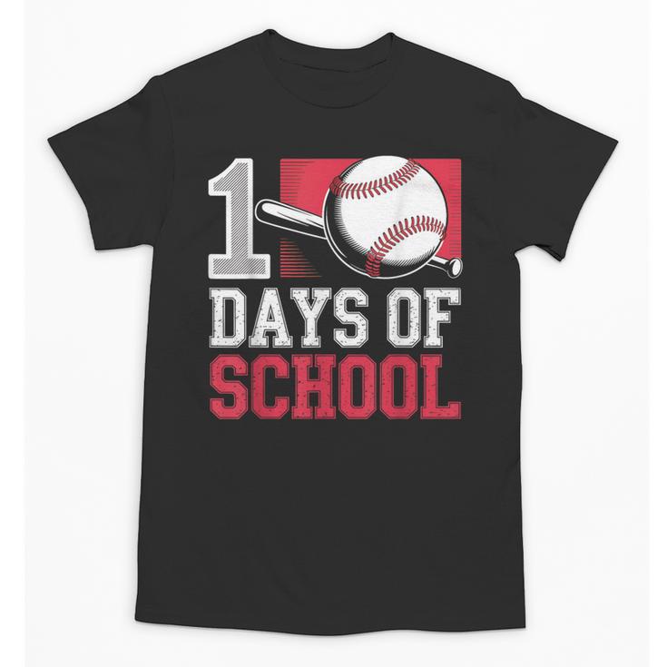 Retro 100 Days Of School Baseball Teacher Student 100 Days Unisex T-Shirt