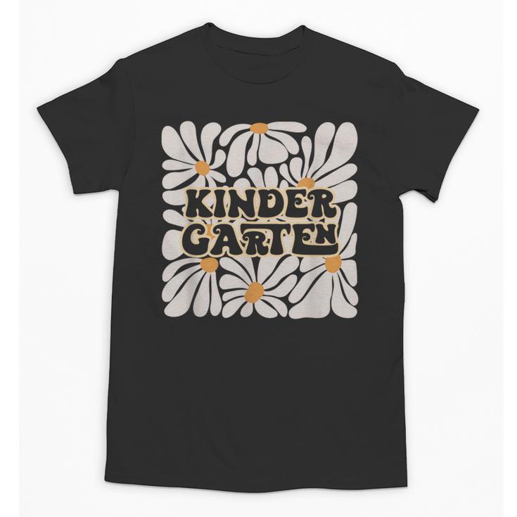 Retro Flower Power Squared Kindergarten Back To School Unisex T-Shirt