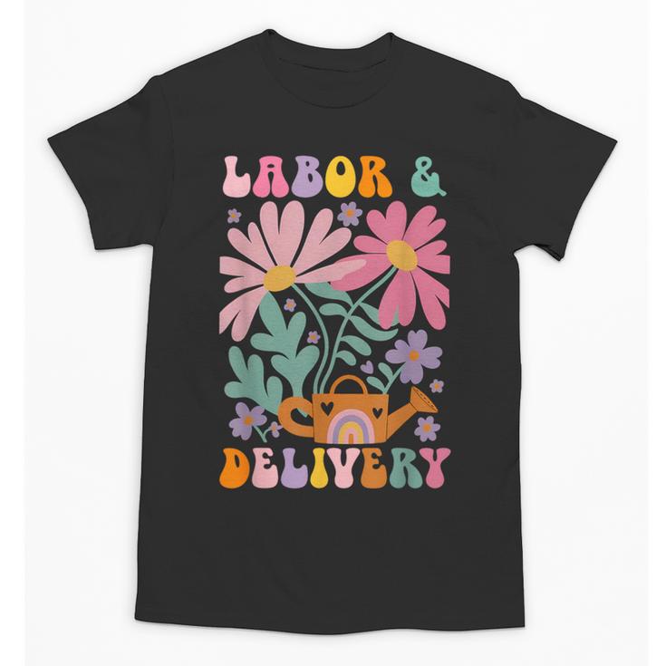 Retro Labor And Delivery Nurse Back To School Men Women Unisex T-Shirt