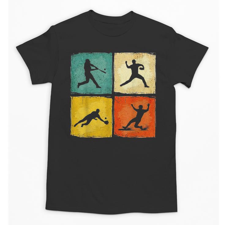 Retro Style Baseball Lover Playing Men Women Kids Baseball Unisex T-Shirt