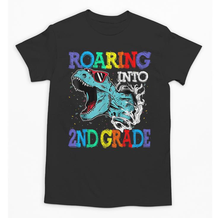 Roaring Into 2Nd Grade Dinosaur T Rex Back To School Unisex T-Shirt