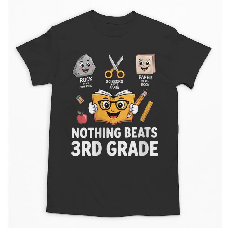 Rock Scissor Paper Nothing Beats 3rd Grade Back To School Unisex T-Shirt