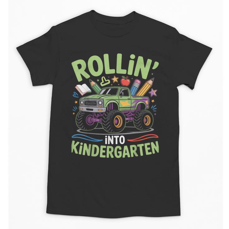 Rollin Into Kindergarten Monster Truck Back To School Unisex T-Shirt