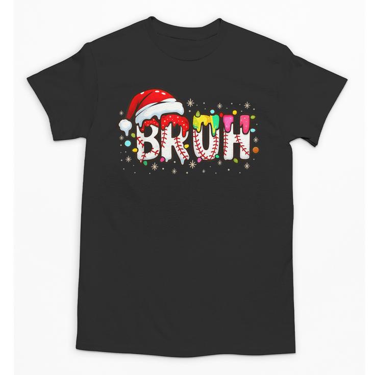 Santa Bruh Baseball Christmas Xmas Meme Pajamas Family Unisex T-Shirt