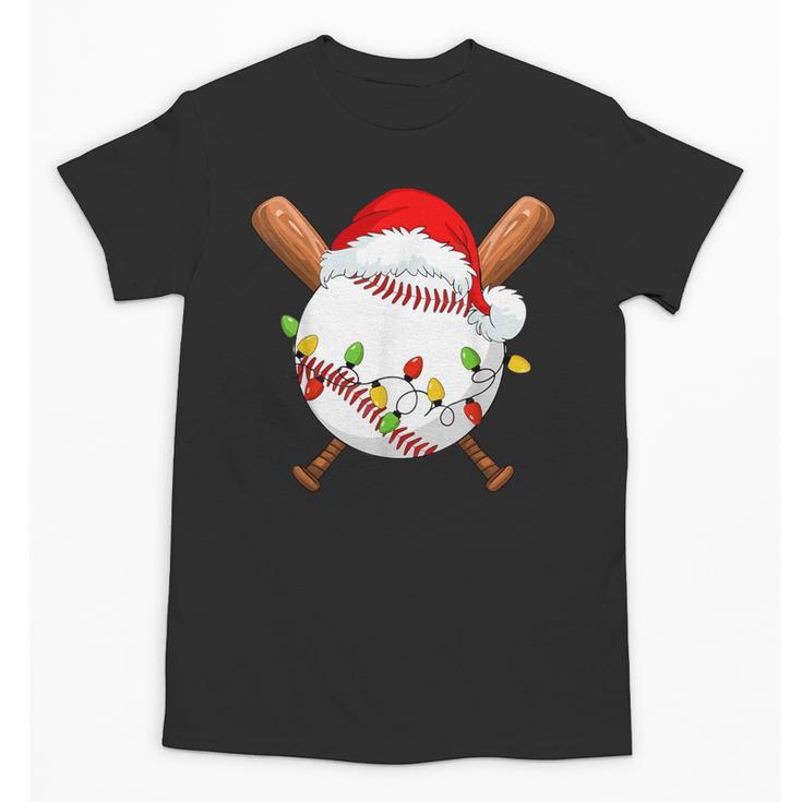 Santa Sports For Men Boys Christmas Baseball Player Unisex T-Shirt