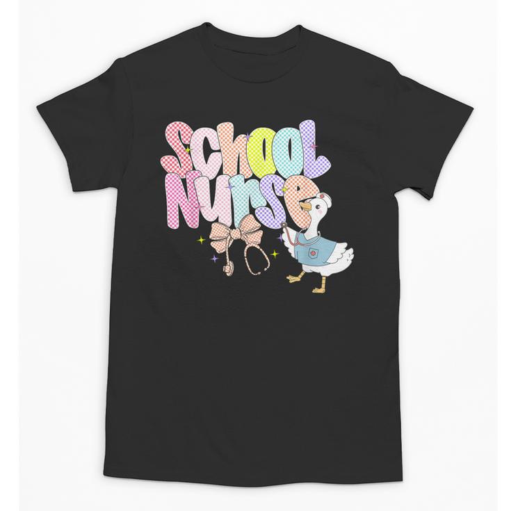 School Nurse Back To School Silly School Nurse Goose Unisex T-Shirt