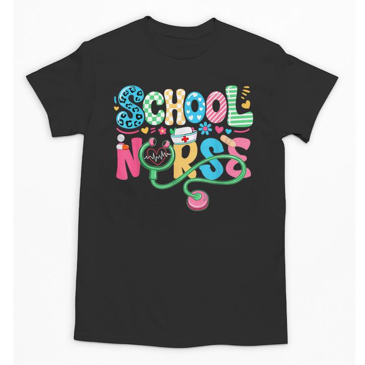 School Nurse Colorful Costume Back To School Nursing Job Unisex T-Shirt