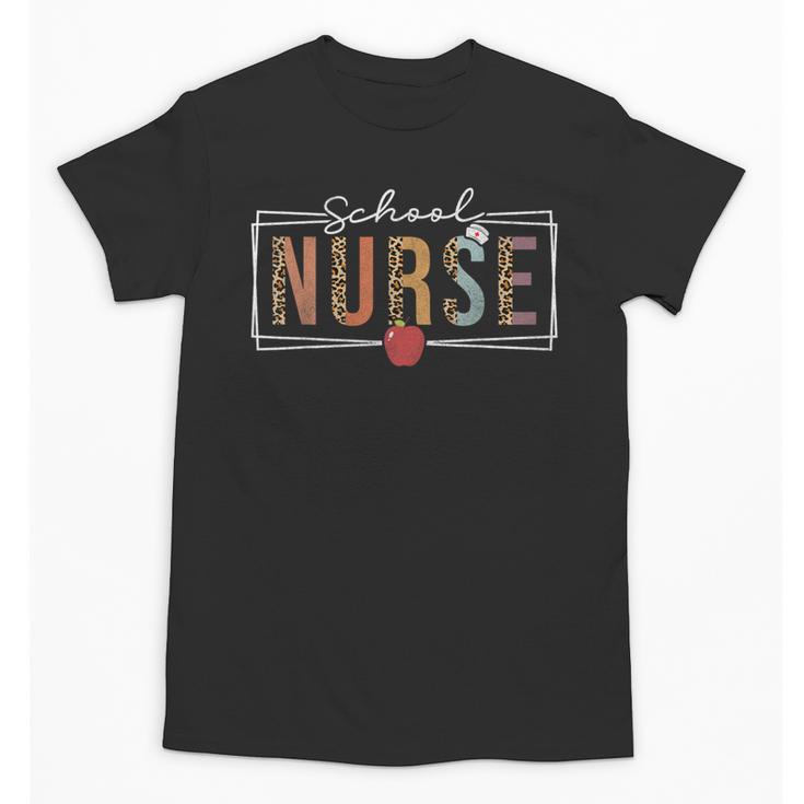 School Nurse Leopard Women School Nurses Back To School Unisex T-Shirt