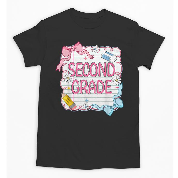 Second Grade Girls Kids Back To School Girls Coquette Bows Unisex T-Shirt