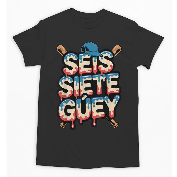 SEIS Siete Guey Baseball Drip Mexico Spanish 67 Slang Boys Unisex T-Shirt