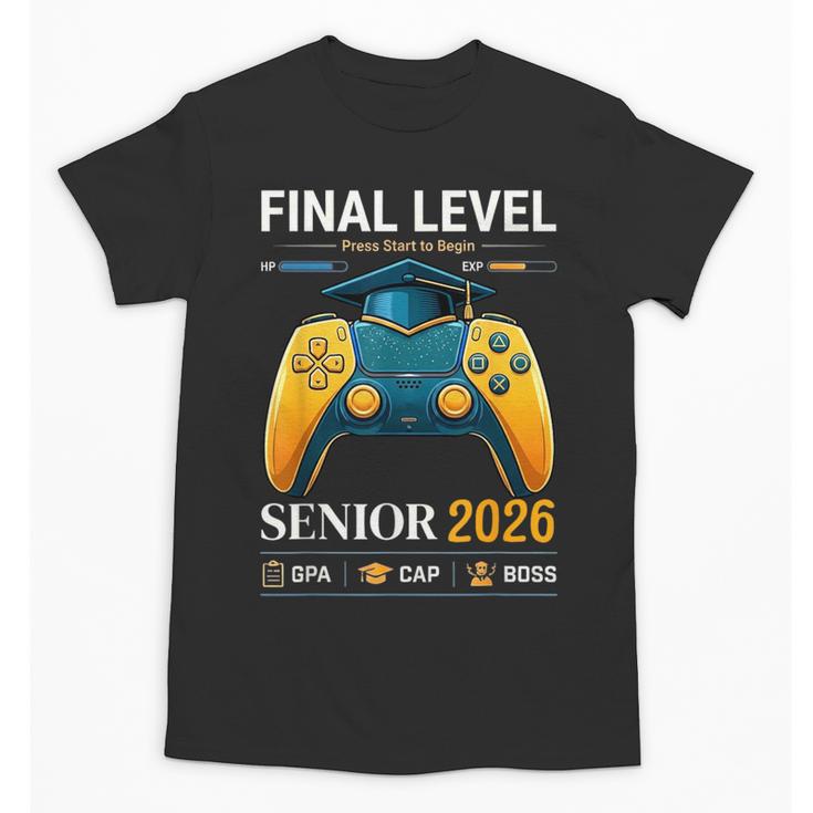 Senior Class Of 2026 Back To School Gamer Boys Senior 2026 Unisex T-Shirt