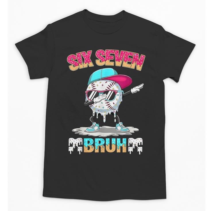 Six Seven 67 Meme Ice Cream Drip Baseball Dabbing Boy Kids Unisex T-Shirt