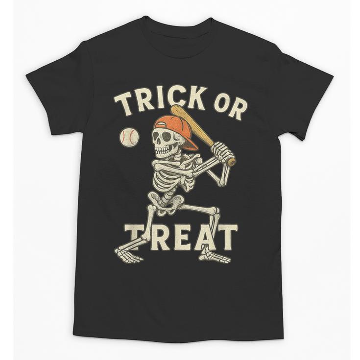 Skeleton Baseball Halloween Costume Men Boys Kids Tee Unisex T-Shirt