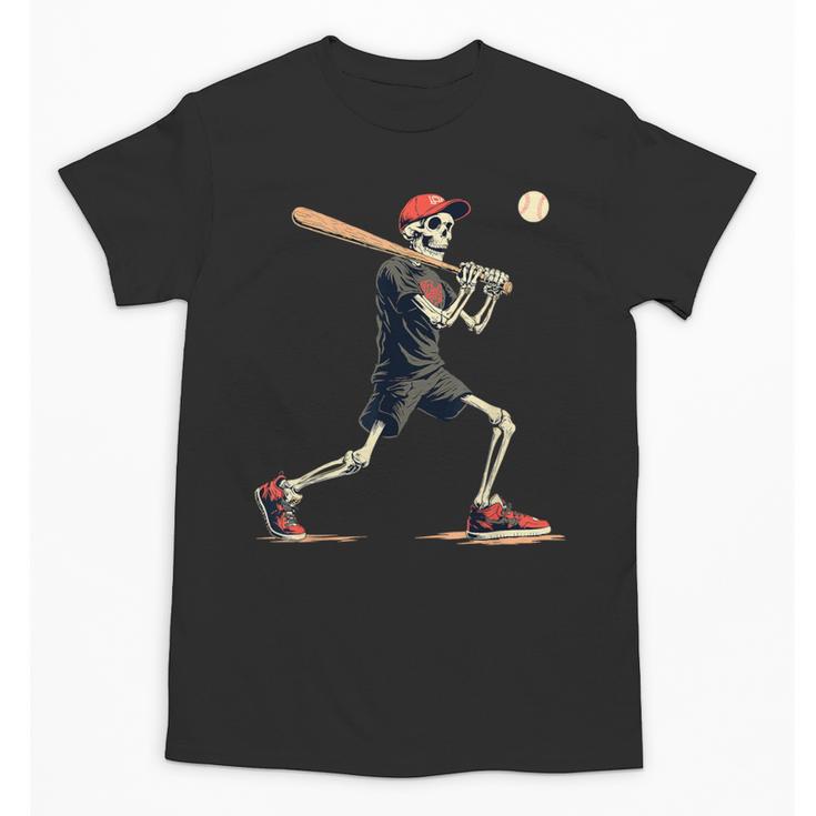 Skeleton Baseball Halloween Costume Men Boys Kids Unisex T-Shirt