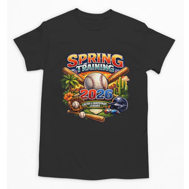Spring Training 2026 Baseball Fan Retro Palm Cactus Unisex T-Shirt
