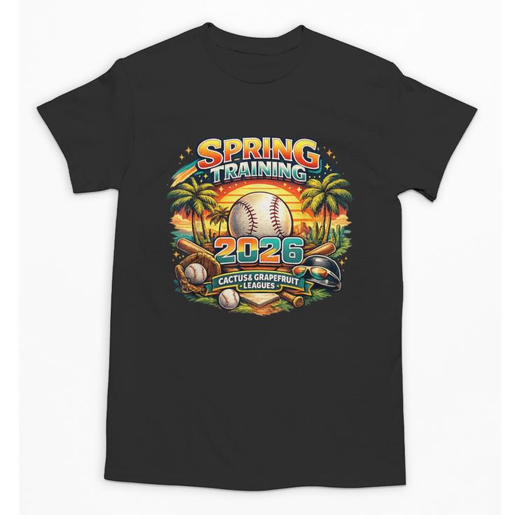 Spring Training 2026 Retro Baseball Palm Cactus Unisex T-Shirt