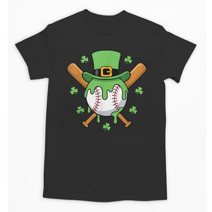 St Patricks Day Baseball Drip Ice Cream Baseball Home Plate Unisex T-Shirt