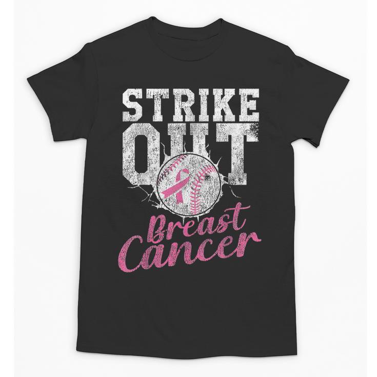 Strike Out Breast Cancer Baseball Warrior Unisex T-Shirt
