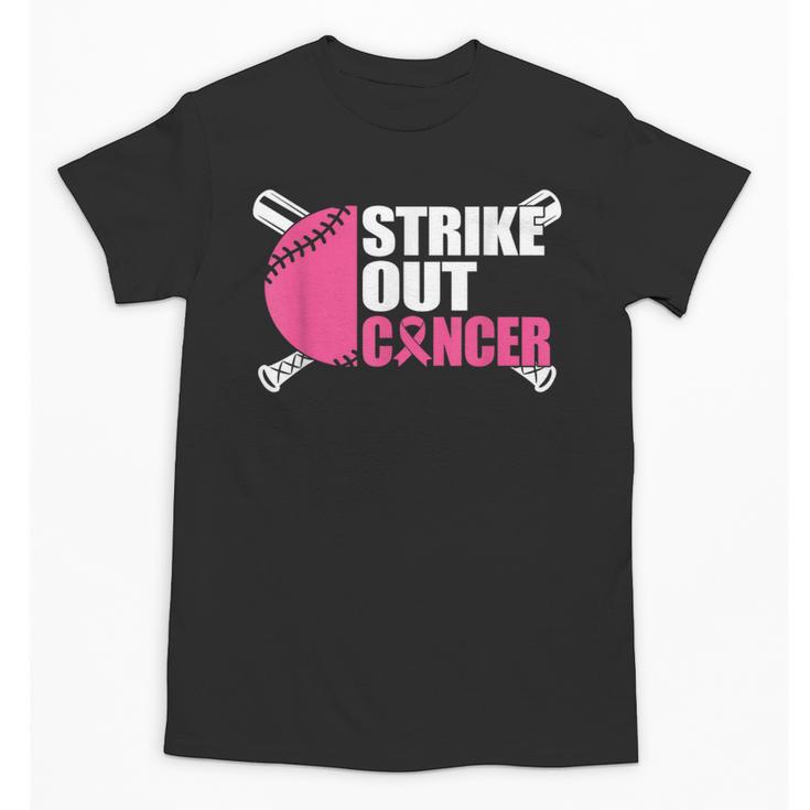 Strike Out Cancer Breast Cancer Awareness Baseball Warrior Unisex T-Shirt